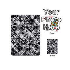 Black And White Patchwork Pattern Playing Cards 54 (mini)  by dflcprints