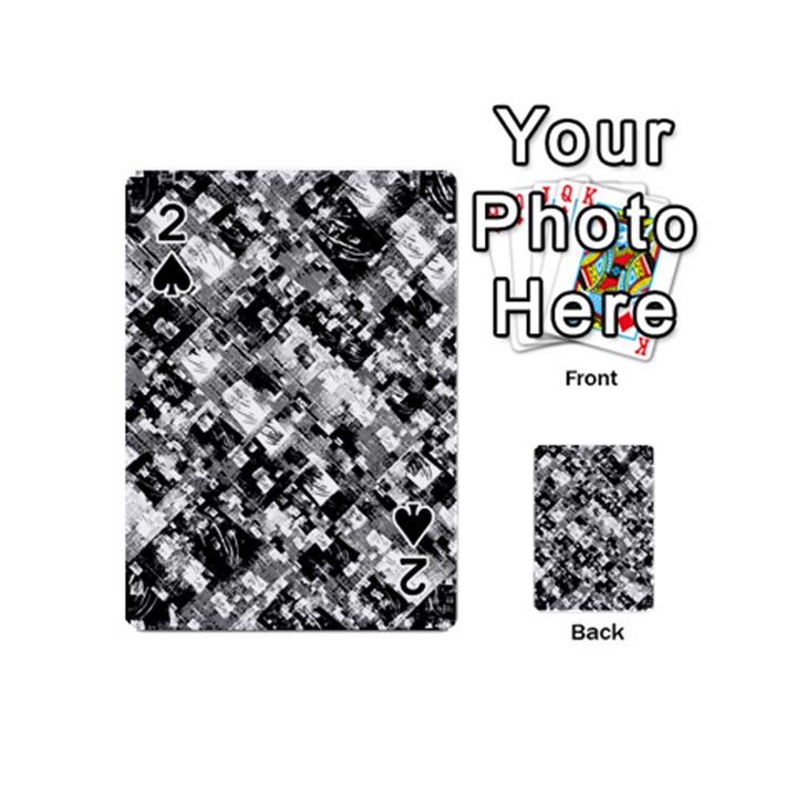 Black And White Patchwork Pattern Playing Cards 54 (Mini) 