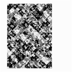 Black And White Patchwork Pattern Small Garden Flag (two Sides) by dflcprints