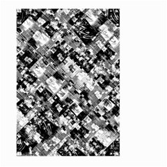 Black And White Patchwork Pattern Large Garden Flag (two Sides) by dflcprints