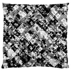 Black And White Patchwork Pattern Large Cushion Case (two Sides) by dflcprints