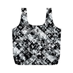 Black And White Patchwork Pattern Full Print Recycle Bags (m)  by dflcprints