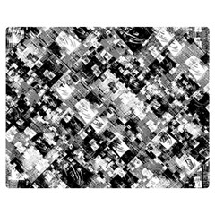 Black And White Patchwork Pattern Double Sided Flano Blanket (medium)  by dflcprints