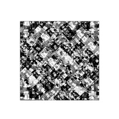 Black And White Patchwork Pattern Satin Bandana Scarf by dflcprints