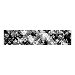 Black And White Patchwork Pattern Velvet Scrunchie by dflcprints