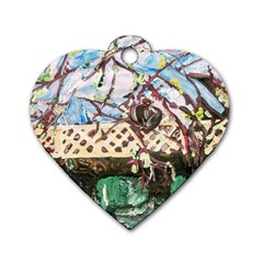 Blooming Tree 2 Dog Tag Heart (two Sides) by bestdesignintheworld