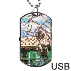 Blooming Tree 2 Dog Tag Usb Flash (one Side) by bestdesignintheworld