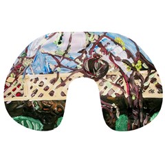 Blooming Tree 2 Travel Neck Pillows by bestdesignintheworld