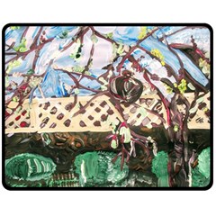 Blooming Tree 2 Double Sided Fleece Blanket (medium) 