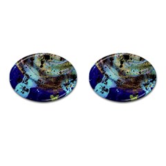 Blue Options 3 Cufflinks (oval) by bestdesignintheworld