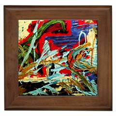 Blue Flamingoes 6 Framed Tiles