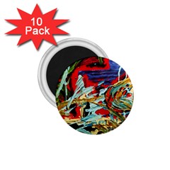 Blue Flamingoes 6 1.75  Magnets (10 pack) 