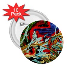 Blue Flamingoes 6 2 25  Buttons (10 Pack) 