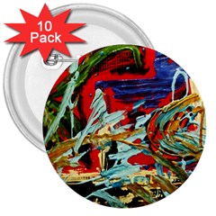 Blue Flamingoes 6 3  Buttons (10 Pack)  by bestdesignintheworld