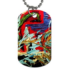 Blue Flamingoes 6 Dog Tag (One Side)