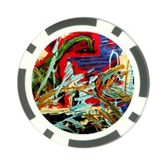 Blue Flamingoes 6 Poker Chip Card Guard