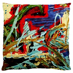 Blue Flamingoes 6 Large Cushion Case (One Side)