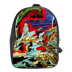 Blue Flamingoes 6 School Bag (XL)