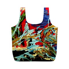 Blue Flamingoes 6 Full Print Recycle Bags (M) 