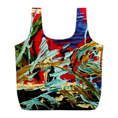 Blue Flamingoes 6 Full Print Recycle Bags (L) 