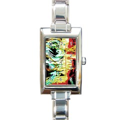 Blue Flamingoes 3 Rectangle Italian Charm Watch by bestdesignintheworld