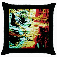 Blue Flamingoes 3 Throw Pillow Case (black) by bestdesignintheworld