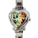 Blue Flamingoes 3 Heart Italian Charm Watch Front