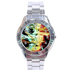 Blue Flamingoes 3 Stainless Steel Analogue Watch by bestdesignintheworld