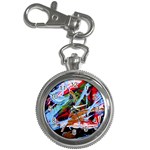 Blue Flamingoes 4 Key Chain Watches Front