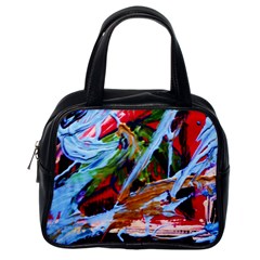 Blue Flamingoes 4 Classic Handbags (One Side)