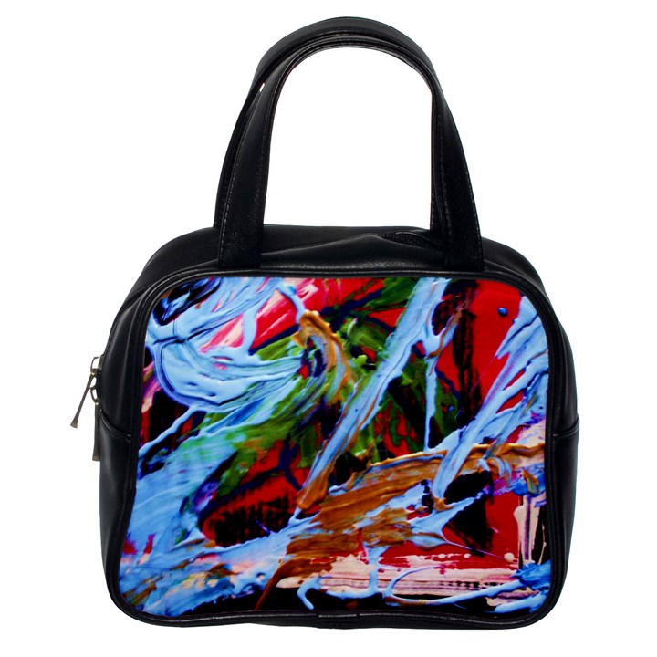 Blue Flamingoes 4 Classic Handbags (One Side)