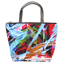 Blue Flamingoes 4 Bucket Bags