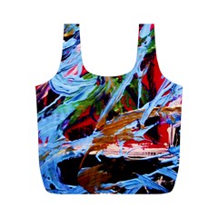 Blue Flamingoes 4 Full Print Recycle Bags (M) 