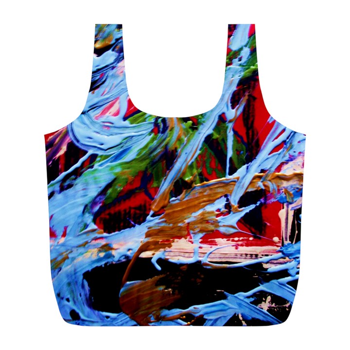 Blue Flamingoes 4 Full Print Recycle Bags (L) 