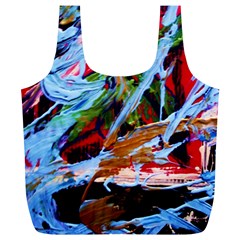 Blue Flamingoes 4 Full Print Recycle Bags (L) 