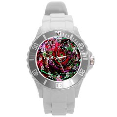 Bloody Coffee 7 Round Plastic Sport Watch (L)