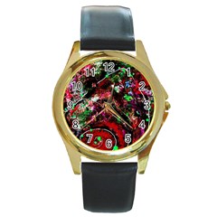 Bloody Coffee 6 Round Gold Metal Watch by bestdesignintheworld