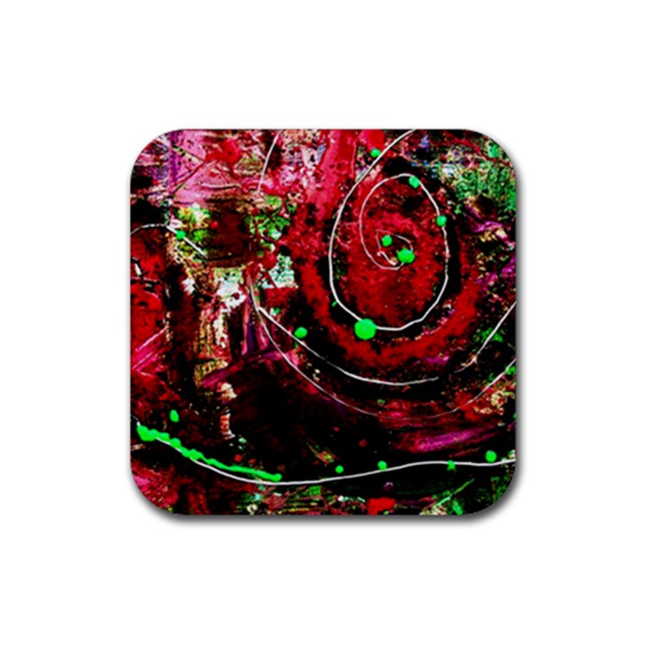 Bloody Coffee 5 Rubber Coaster (Square) 