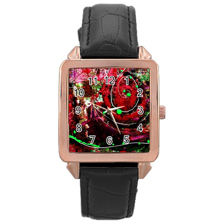 Bloody Coffee 5 Rose Gold Leather Watch 