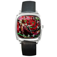 Bloody Coffee 5 Square Metal Watch by bestdesignintheworld