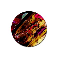 Absurd Theater In And Out 5 Rubber Round Coaster (4 Pack)  by bestdesignintheworld