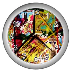 Absurd Theater In And Out Wall Clocks (silver)  by bestdesignintheworld