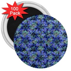 Modern Nature Print Pattern 7200 3  Magnets (100 Pack) by dflcprints