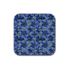 Modern Nature Print Pattern 7200 Rubber Coaster (square)  by dflcprints