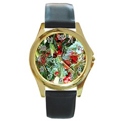 Eden Garden 10 Round Gold Metal Watch by bestdesignintheworld