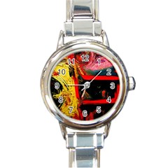 Abandoned Mine 2 Round Italian Charm Watch by bestdesignintheworld