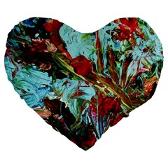 Eden Garden 7 Large 19  Premium Heart Shape Cushions by bestdesignintheworld