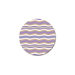 Colorful Wavy Stripes Pattern 7200 Golf Ball Marker by dflcprints