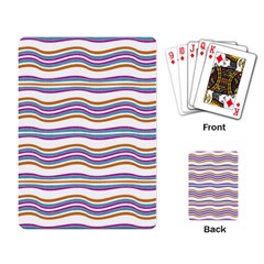 Colorful Wavy Stripes Pattern 7200 Playing Card by dflcprints