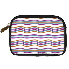 Colorful Wavy Stripes Pattern 7200 Digital Camera Cases by dflcprints